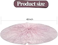 Vista 2 de Skylety Falda de árbol para el día de San Valentín de 48 pulgadas, con volantes, de tul y lentejuelas redondas con purpurina de doble capa, falda