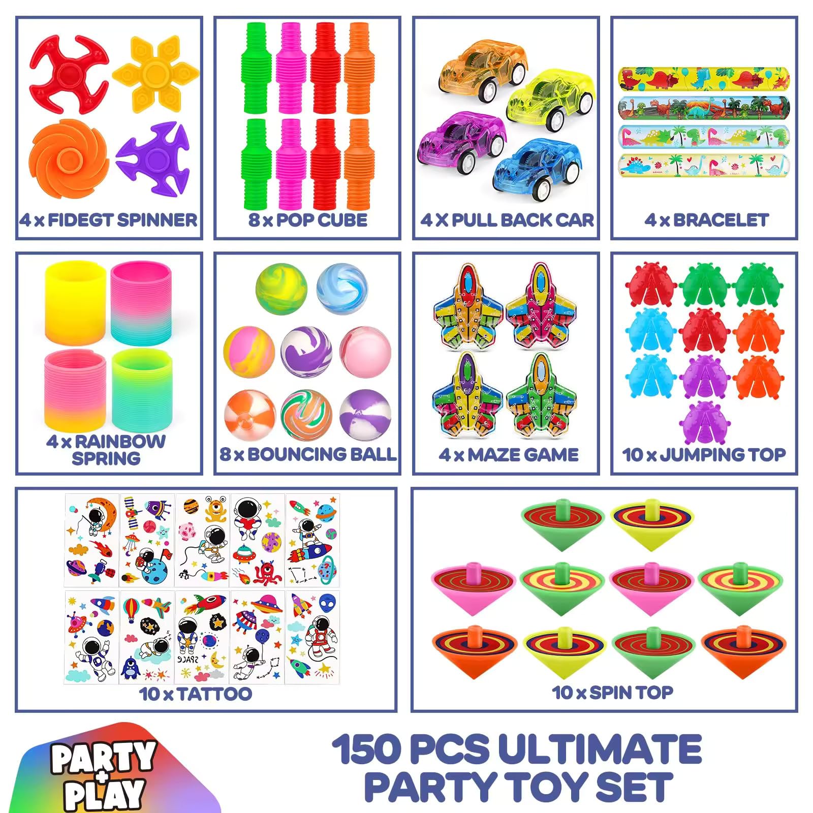V B Party + Play Party Bag Fillers for Kids Pack of 150pc - Image 2