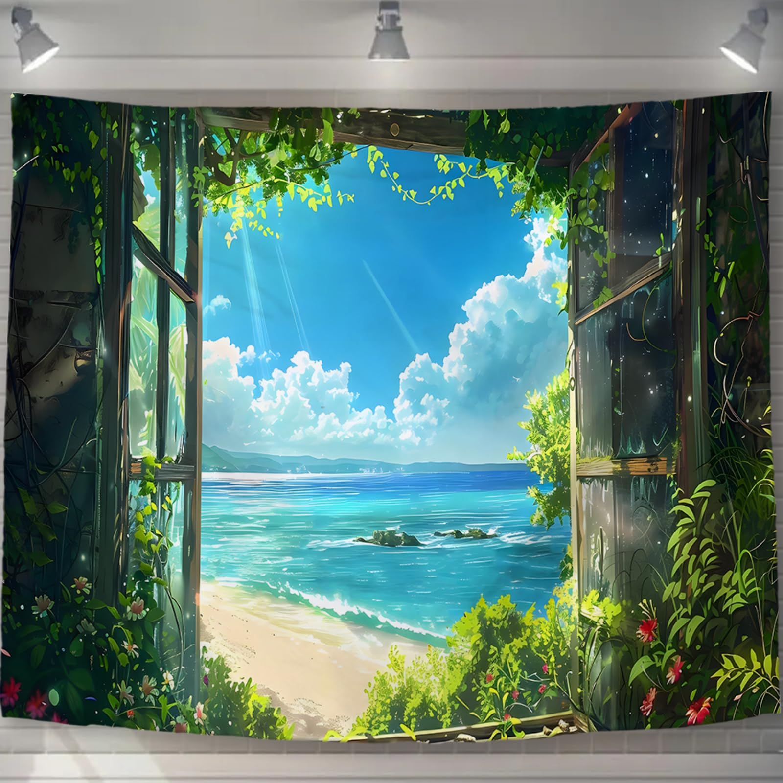 Amazon.co.jp: U-SITU タペストリー 壁掛け 壁飾り 可愛い 動物 風景