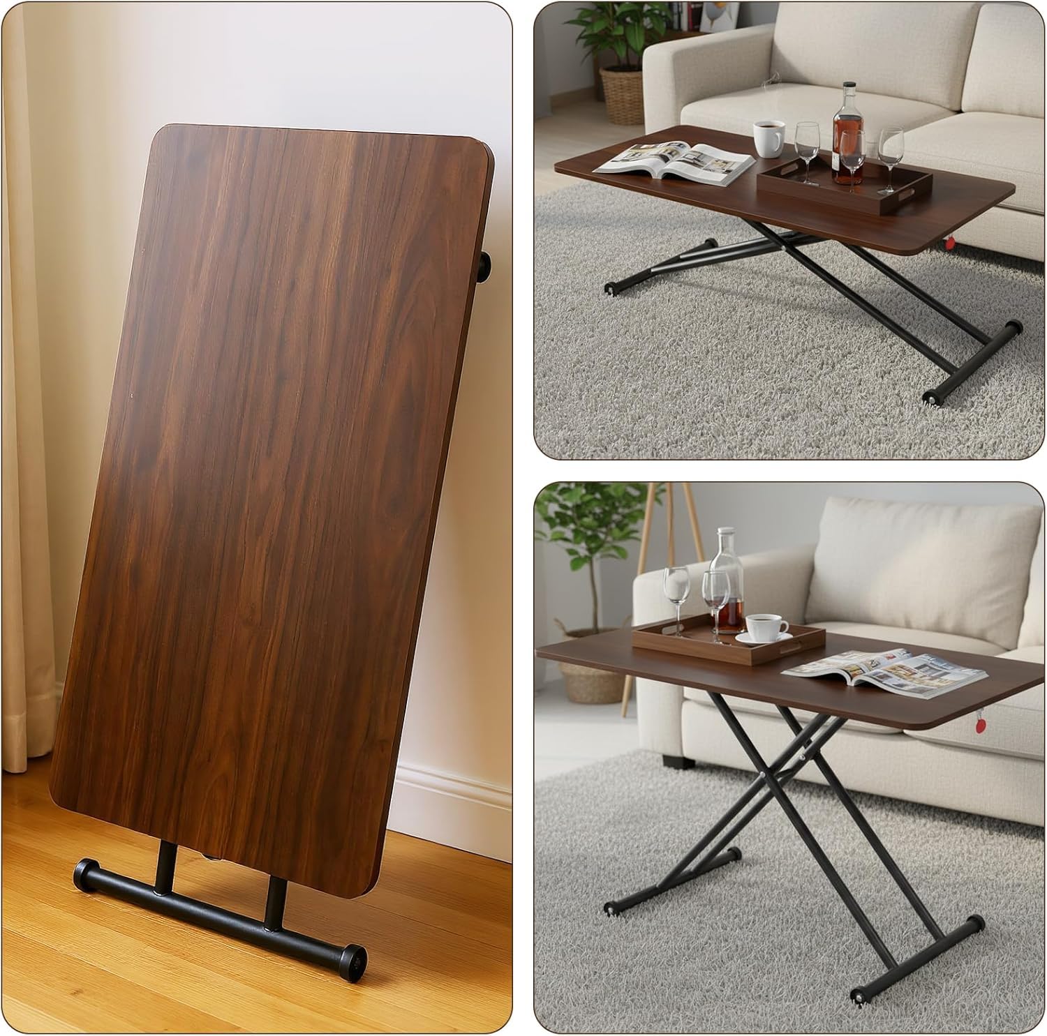 Amazon｜Rednut昇降式テーブル ダイニング 高さ調節10～70cm 無階段