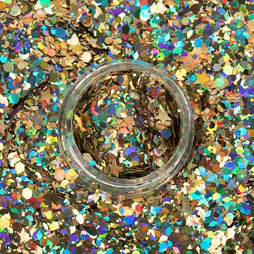 Miniatura 9 de Unicorn Snot Purpurina corporal  Purpurina cosmética holográfica de alta definición para cara, labios y cuerpo, brillo de labios con purpurina,