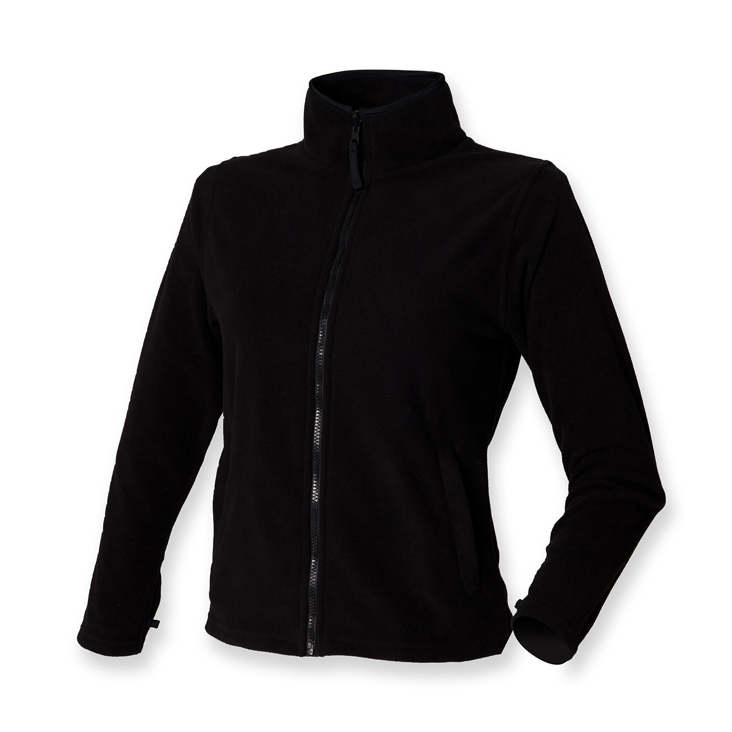 Henbury ladies micro fleece jacket black XL/16