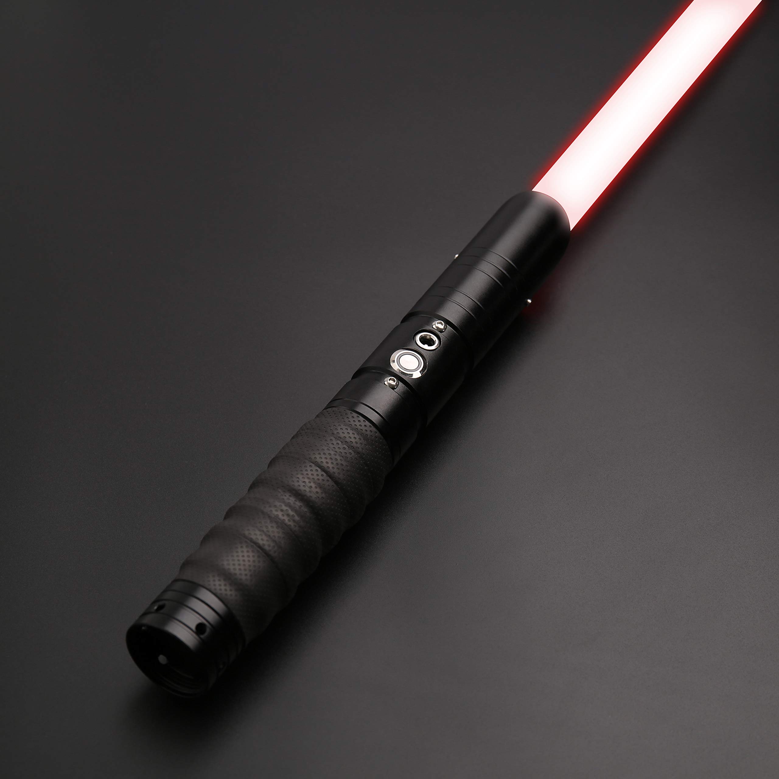 SABER KING FX Neo Upgrade Smooth Swing Lightsaber Duel Lightsaber FX 12 Colours 10 Set Soundfonts Flash on Clash Swing On TSK-E01 Silver