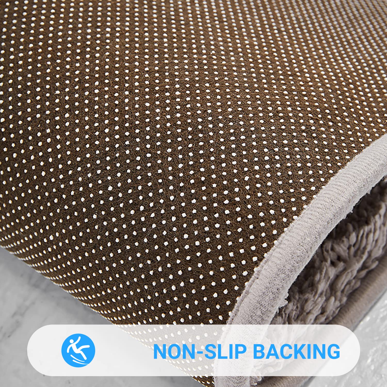Tapis de Bain en Microfibre - Grand Tapis de Salle de Bain - Antidérapant - Lavable - Doux et Super Absorbant - pour Douche, Baignoire, Toilettes, WC - Tapis de Douche Moelleux (Gris, 60 x 90 cm)