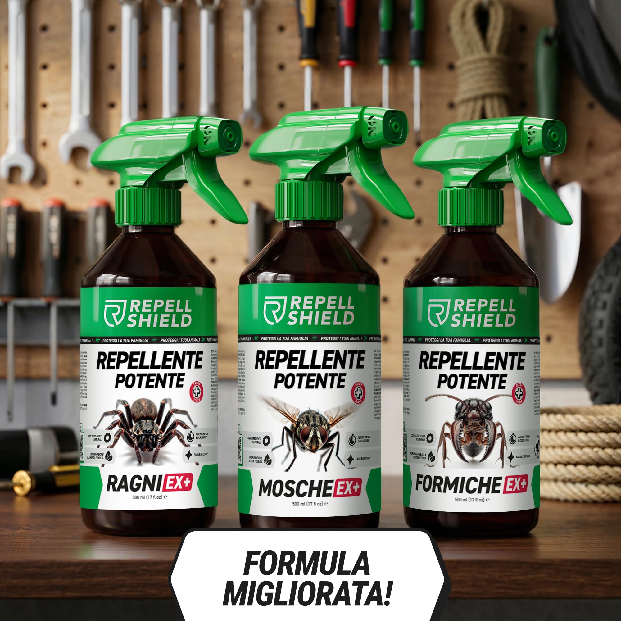 RepellShield Spray Repellente Ragni – Formula Avanzata con Oli Essenziali – Spray Ambientale per Casa, Cucce e Aree Interne Esterni –Non Macchia – Azione Rapida e Facile da Usare, 500ml
