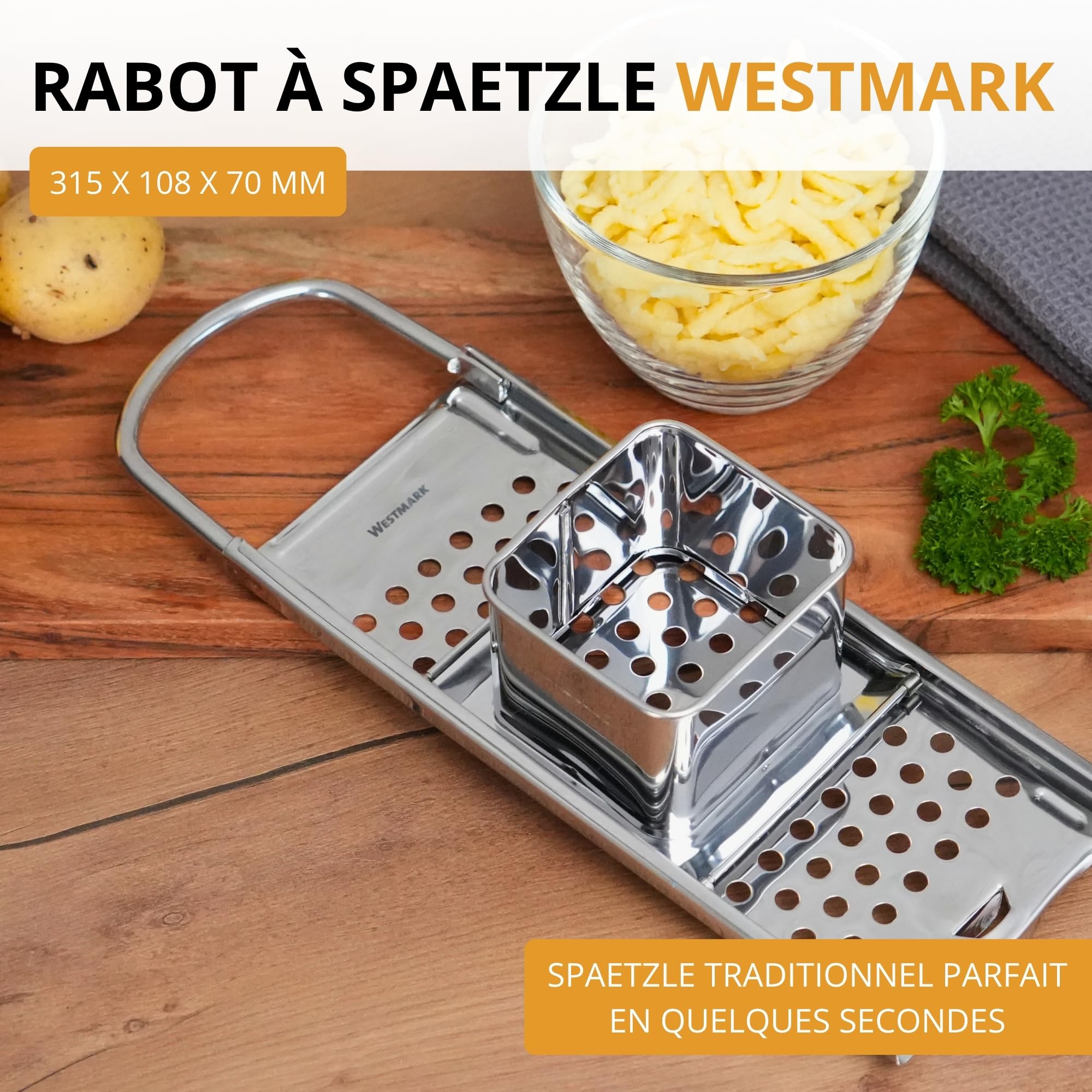 Image secondaire de Trancheuse à Spätzle Westmark en Acier Inoxydable - Préparez des Knöpfle Fins Facilement
