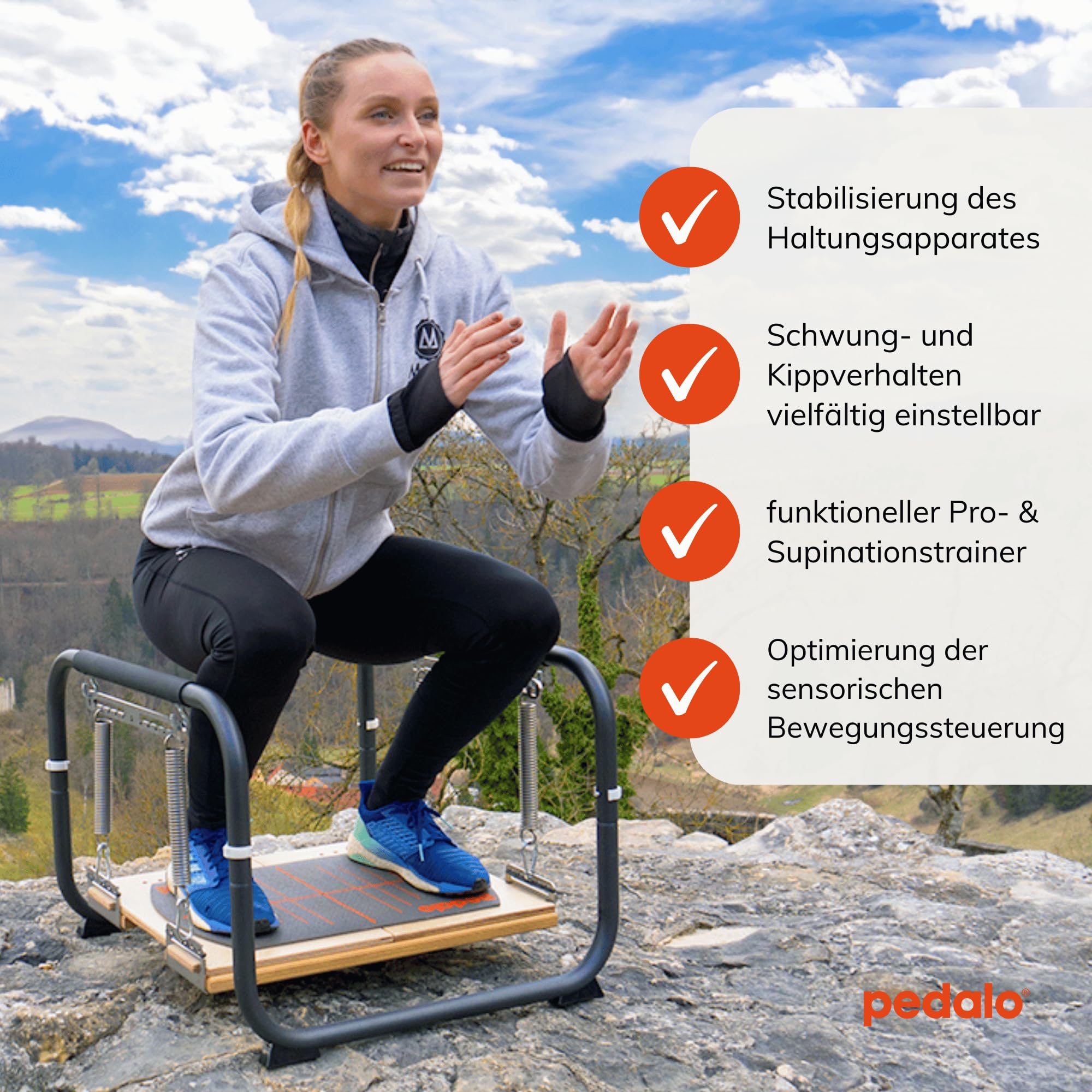 Pedalo® Stabilisator Profi I Federbrett I Gleichgewichtstrainer I Koordination I Propriozeption I Reaktion