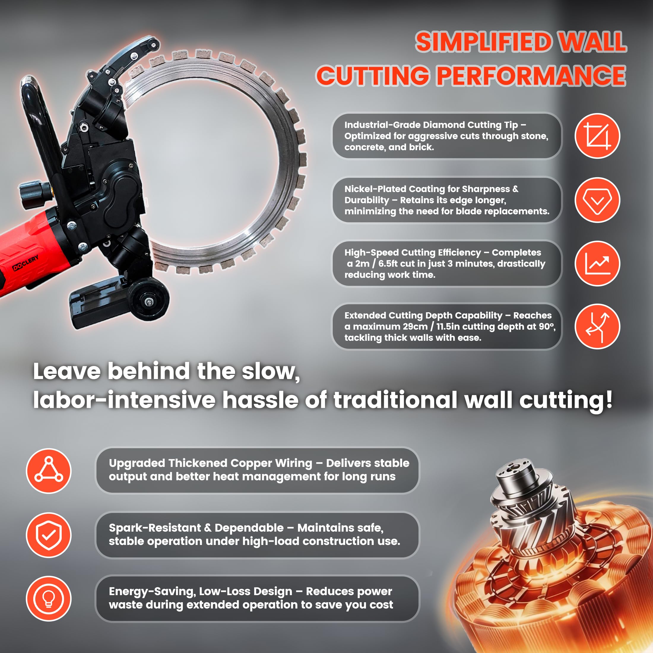 DOCLERY Concrete Ring Saw - 16" Deep Cuts -7