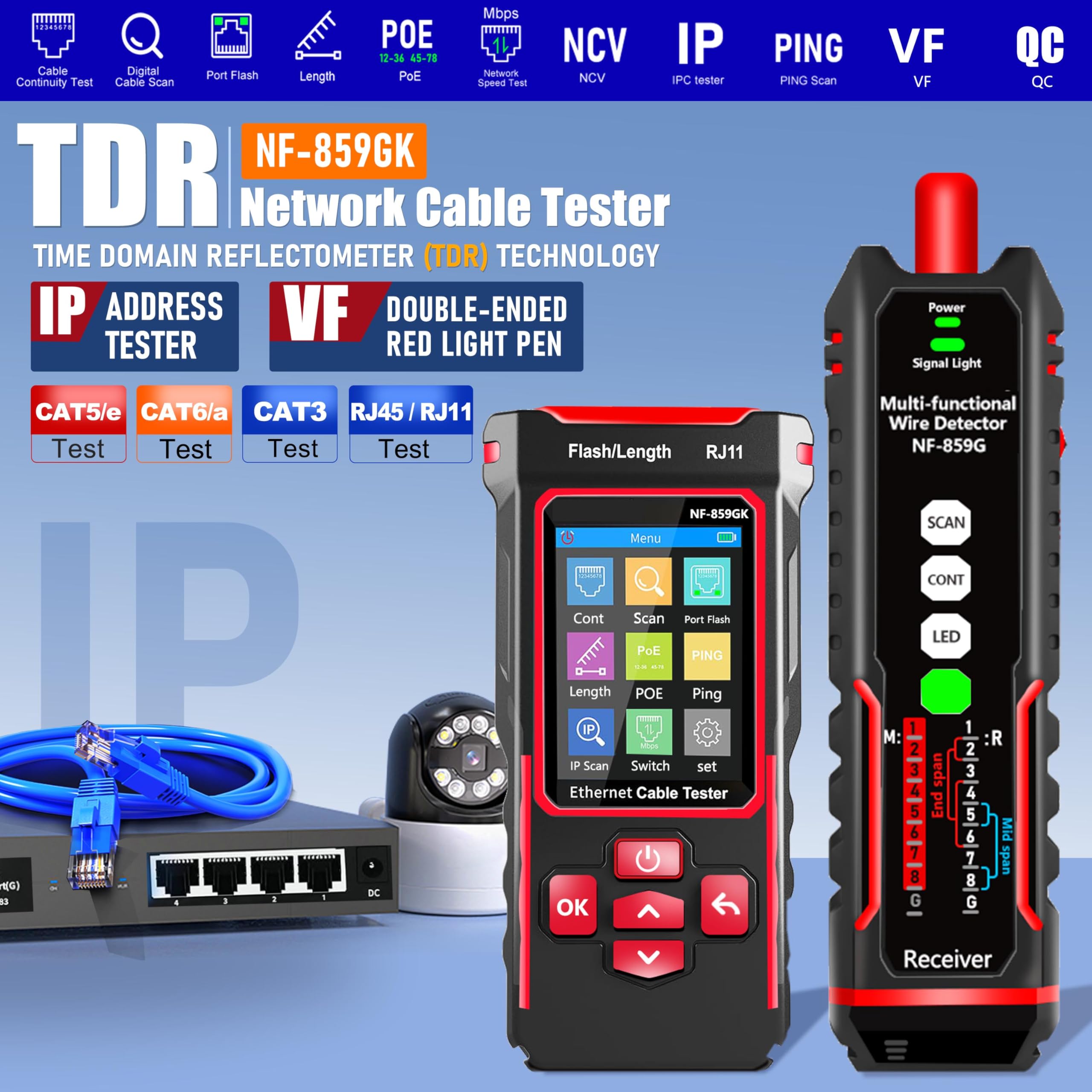 YILTION Network Cable Tester - Ethernet LAN Tester -2 YILTION Network Cable Tester - Ethernet LAN Tester -2