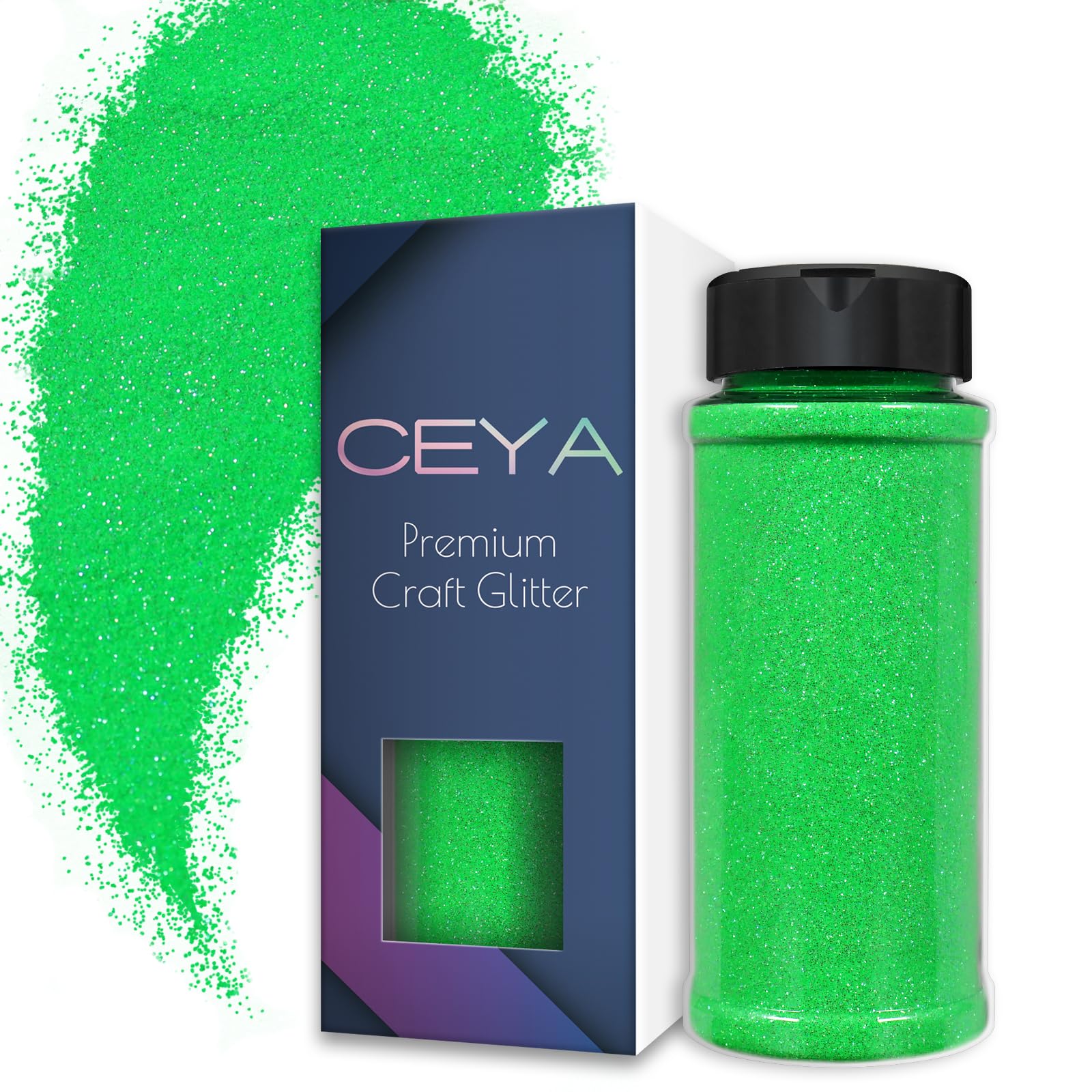 Poudre de Paillettes Ultra Fine Vert Fluorescent pour Résine Époxy