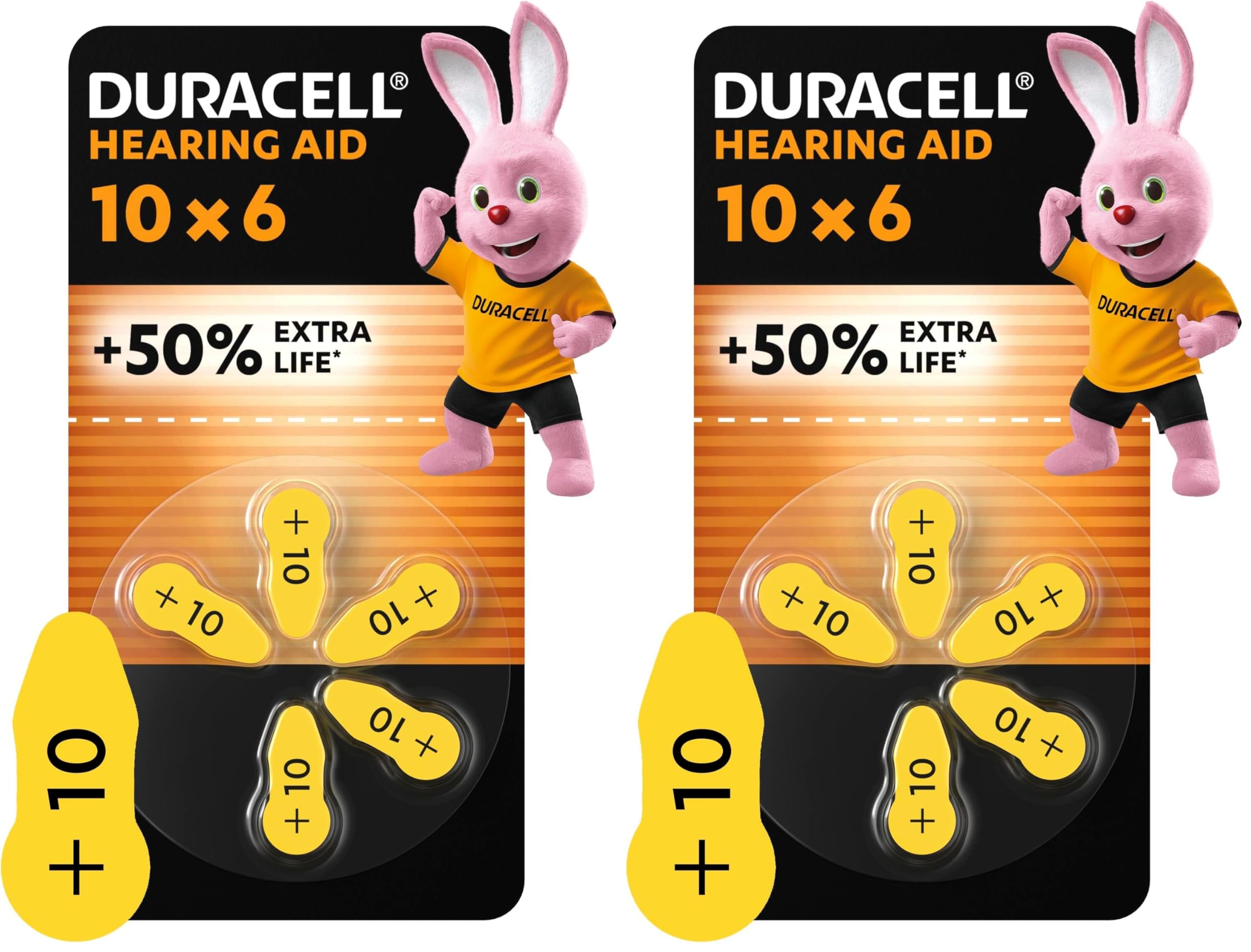 Duracell Hörgerätebatterien Typ 10 (6er-Pack) (Packung mit 2)