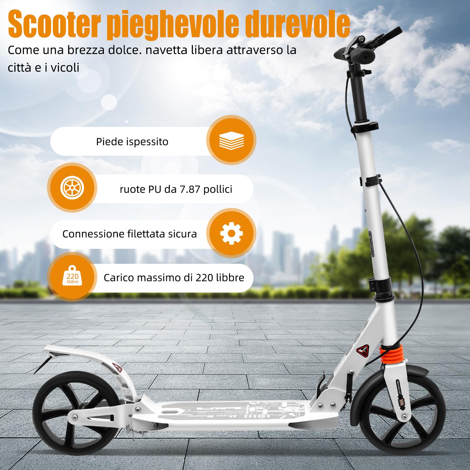 KOMFOTTEU Patinete para Niños, Patinete Infantil con 2 Ruedas LED y Freno, Monopatín Plegable con 3 Alturas Ajustables, Scooter de Aluminio con Carga 50 kg, para Niños (Sin Soporte y Correa, Azul KOMFOTTEU Patinete para Niños, Patinete Infantil con 2 Ruedas LED y Freno, Monopatín Plegable con 3 Alturas Ajustables, Scooter de Aluminio con Carga 50 kg, para Niños (Sin Soporte y Correa, Azul