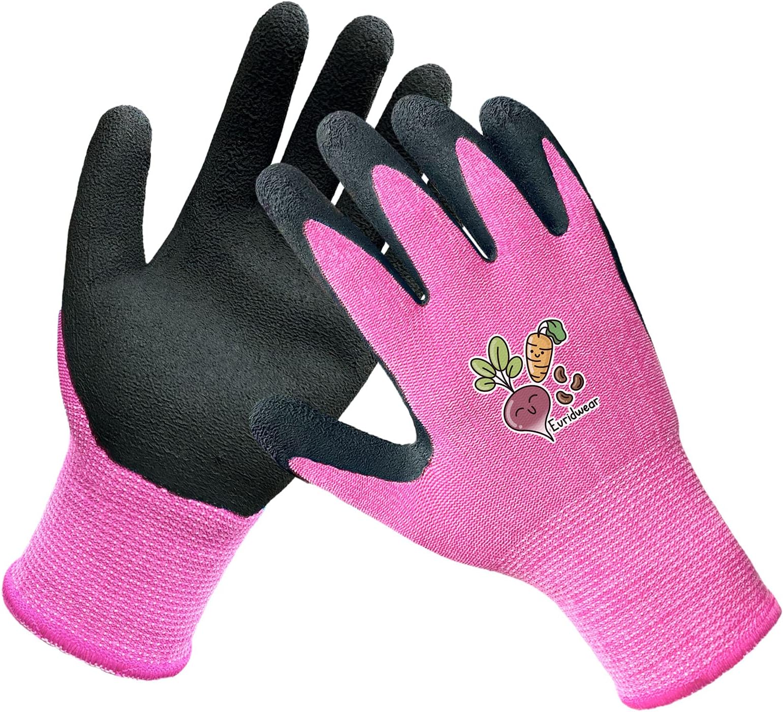 EvridWear Kids Gardening Gloves for Boys Girls Outdoor Yard Work,Planting((3-12 years)