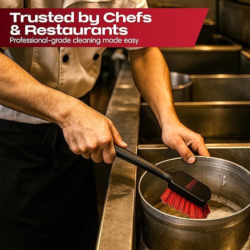 Miniatura 7 de FryOilSaver Co. - Cepillo de limpieza para freidora de 20 pulgadas, resistente al calor, hasta 425F, para freidoras de cocina, plancha, parrillas,