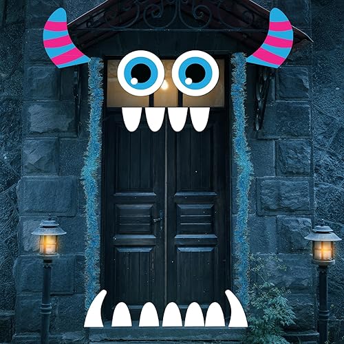 Miniatura 3 de Joy Bang Decoraciones de Halloween para automóvil, kit de decoración de maletero de Halloween o automóvil para SUV, lindo monstruo con guirnalda de