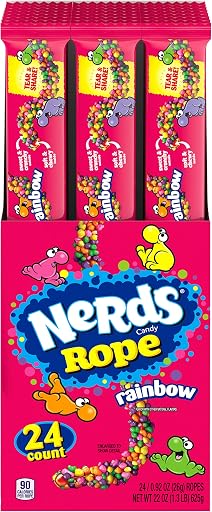 Nerds Rope Candy, Rainbow, 0.92 Ounce (Pack of 24)