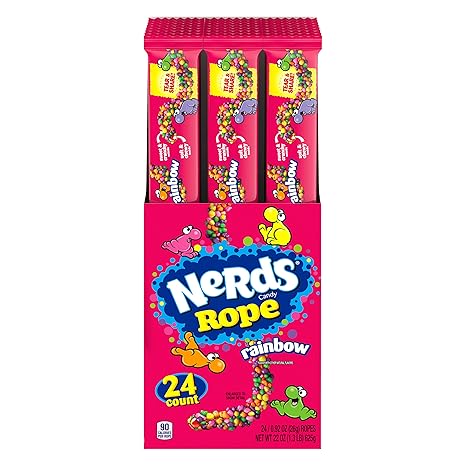 Amazon.com : Nerds Rope Candy, Rainbow, 0.92 Ounce (Pack of 24) : Hard ...