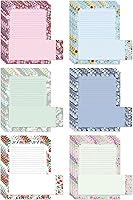Better Office Products Floral Stationery Set - 100pc Lined Sheets & Matching Envelopes, 6 Designs, Double-Sided 8.5x11 Letter Size