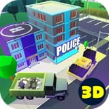 Police Station Block Building: Pixel Cops and Robbers | Heavy Machines Site Location Construction Simulator