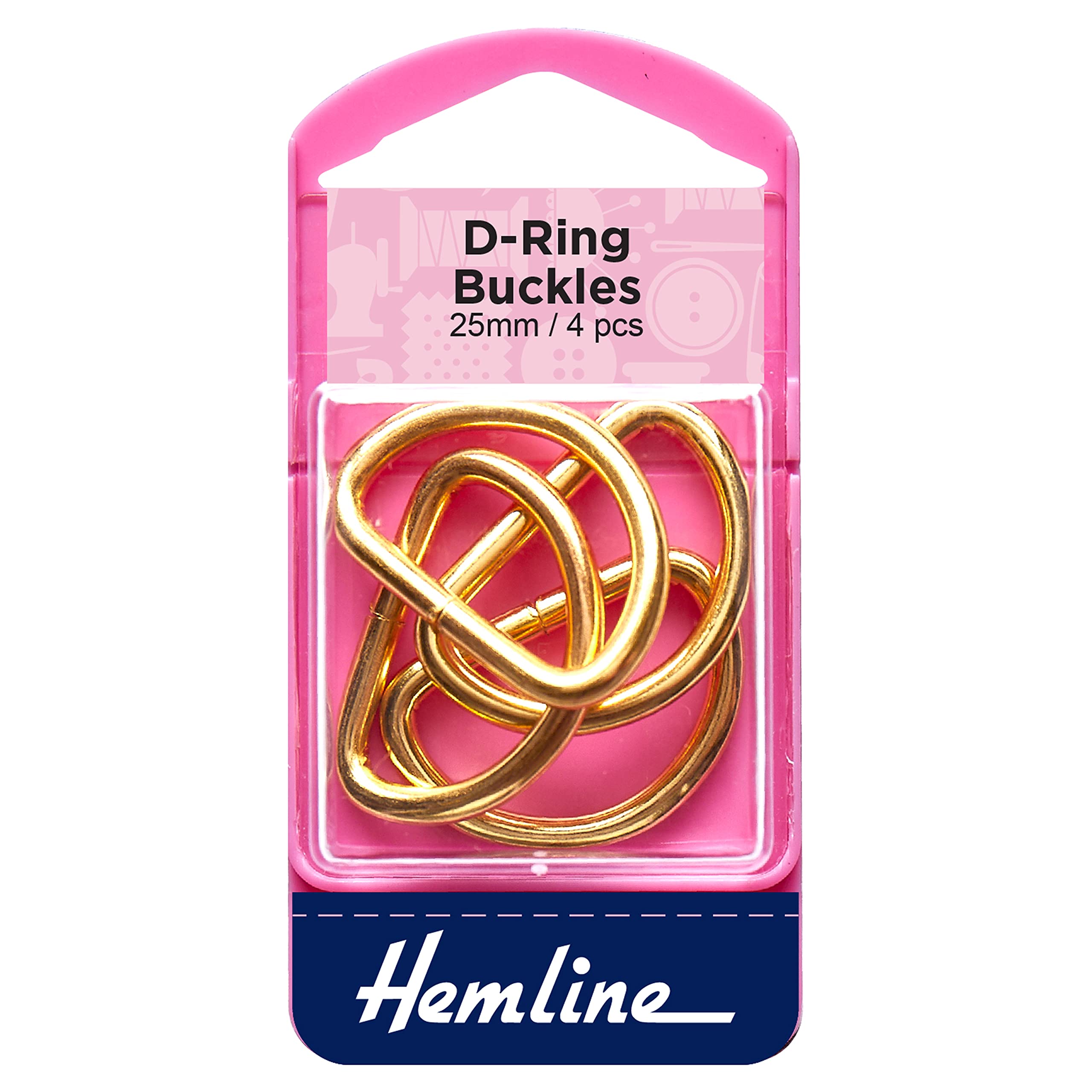 Hemline Gold D Rings 20Mm: