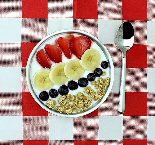 Miniatura 2 de Darware Tazones de acero inoxidable resistentes para bebés, niños pequeños (paquete de 4); cuencos pequeños para cereales, niños y control de