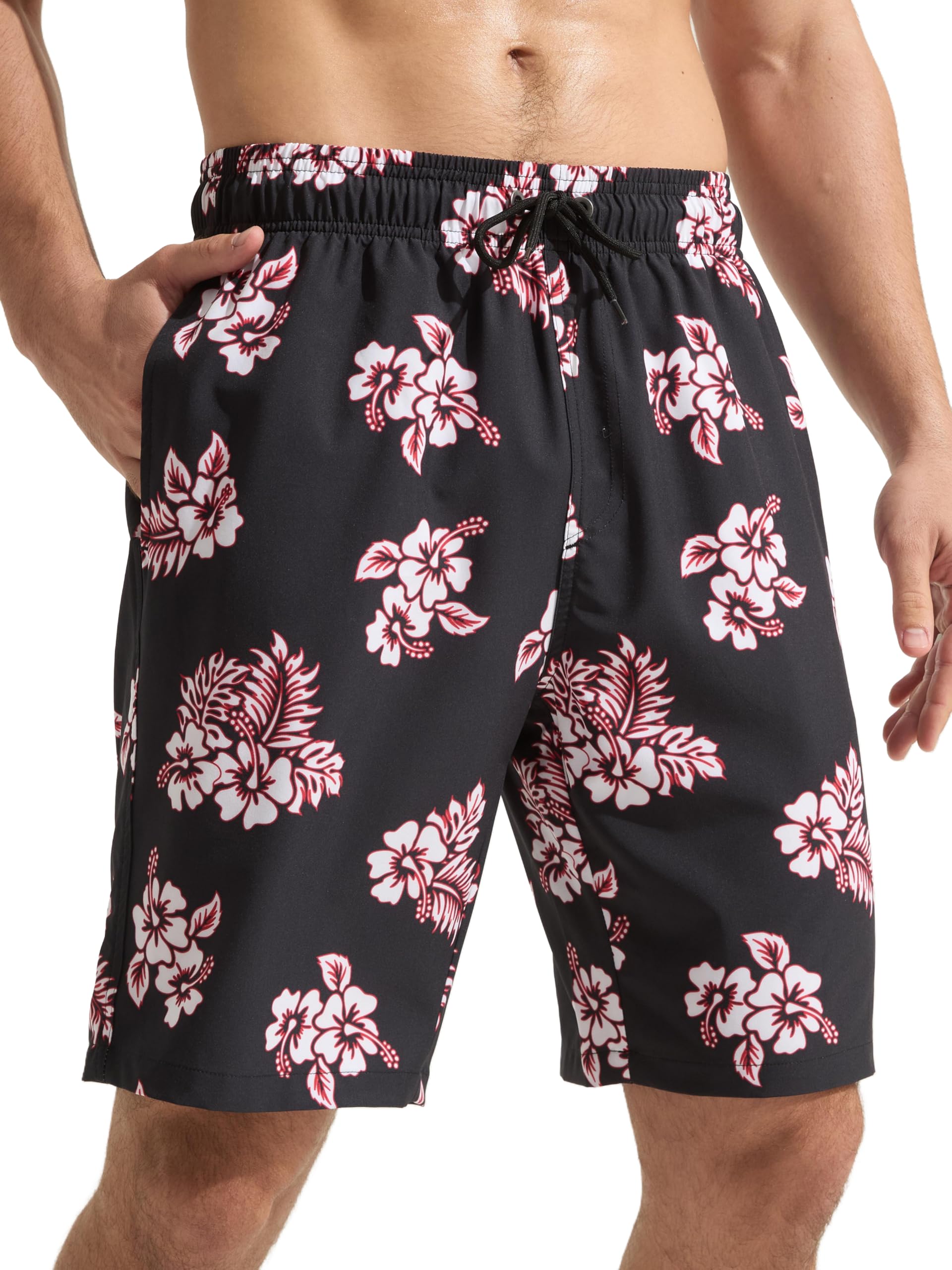 Arcweg Herren Badehose Lange Badeshorts Bedruckt Schnelltrocknend Elastischer Bund Leichte Schwimmhose Boardshorts Für Männer Strandurlaub & Freizeit S-XXL