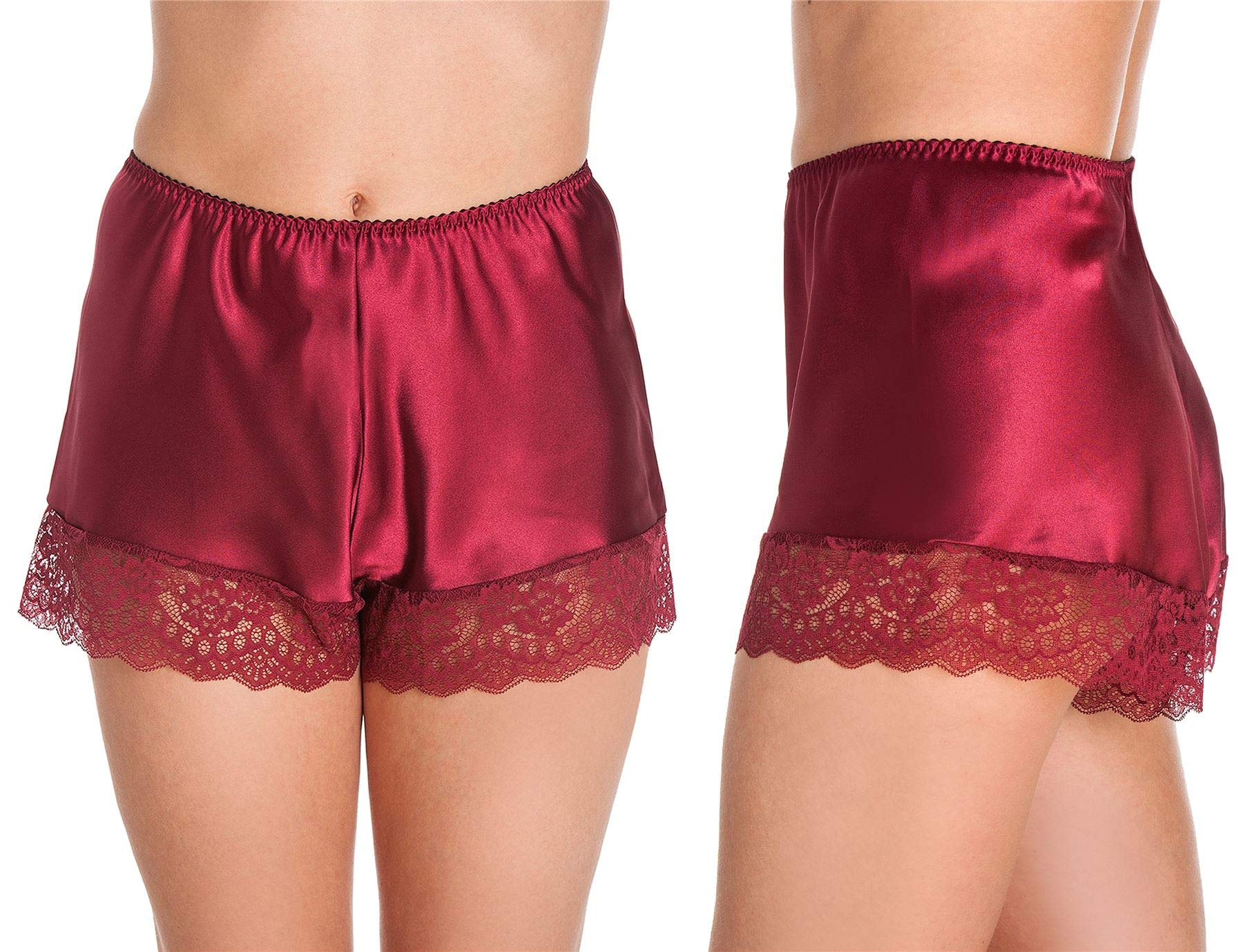 Undercover F58 Womens Luxury Satin French Knickers Claret XOS