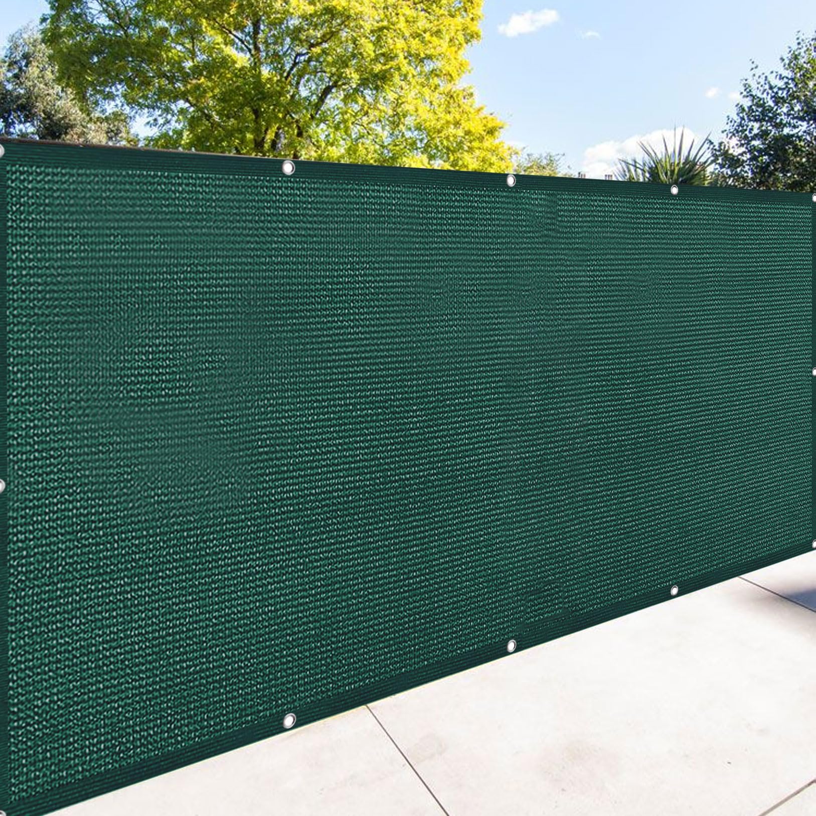 Brise vue balcon 190x400 occultant anti-UV avec serre-câbles jardin