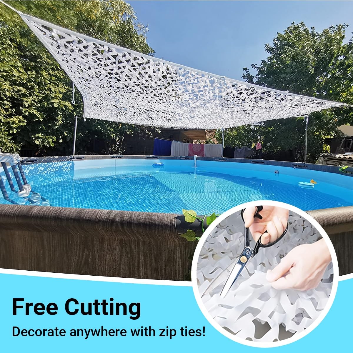 Weißes Tarnnetz 2x3m - 210D Wintertarnung Für Jagd & Camping