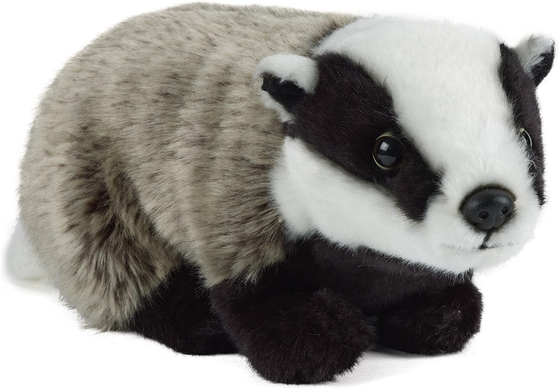 Badger Soft Toy – Realistic Fluffy Animal Plush Teddy, Cuddly Stuffed Animal Gift for Kids & Babies, 27 cm