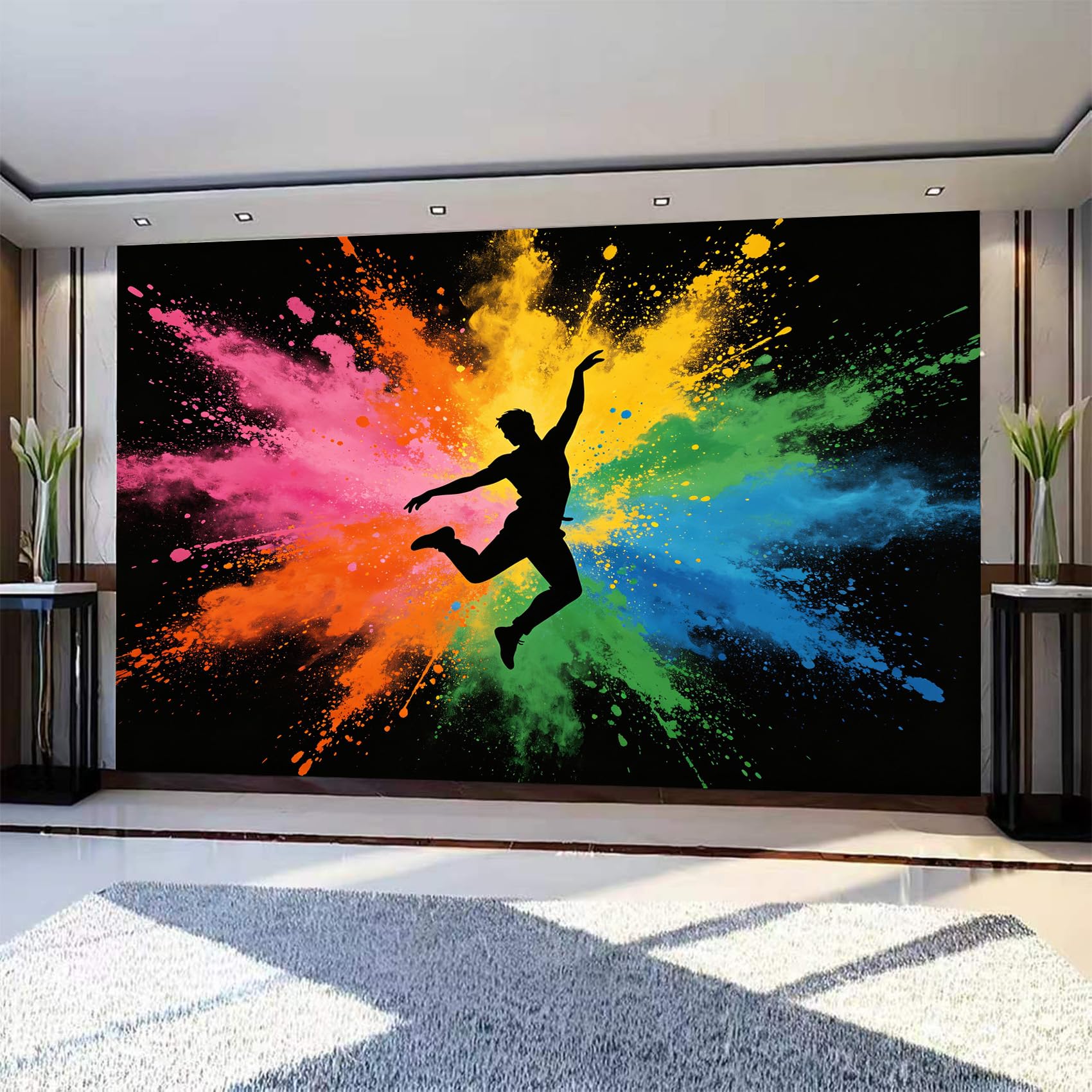 Papier peint panoramique 3D hip-hop 400x280 cm pour salon moderne