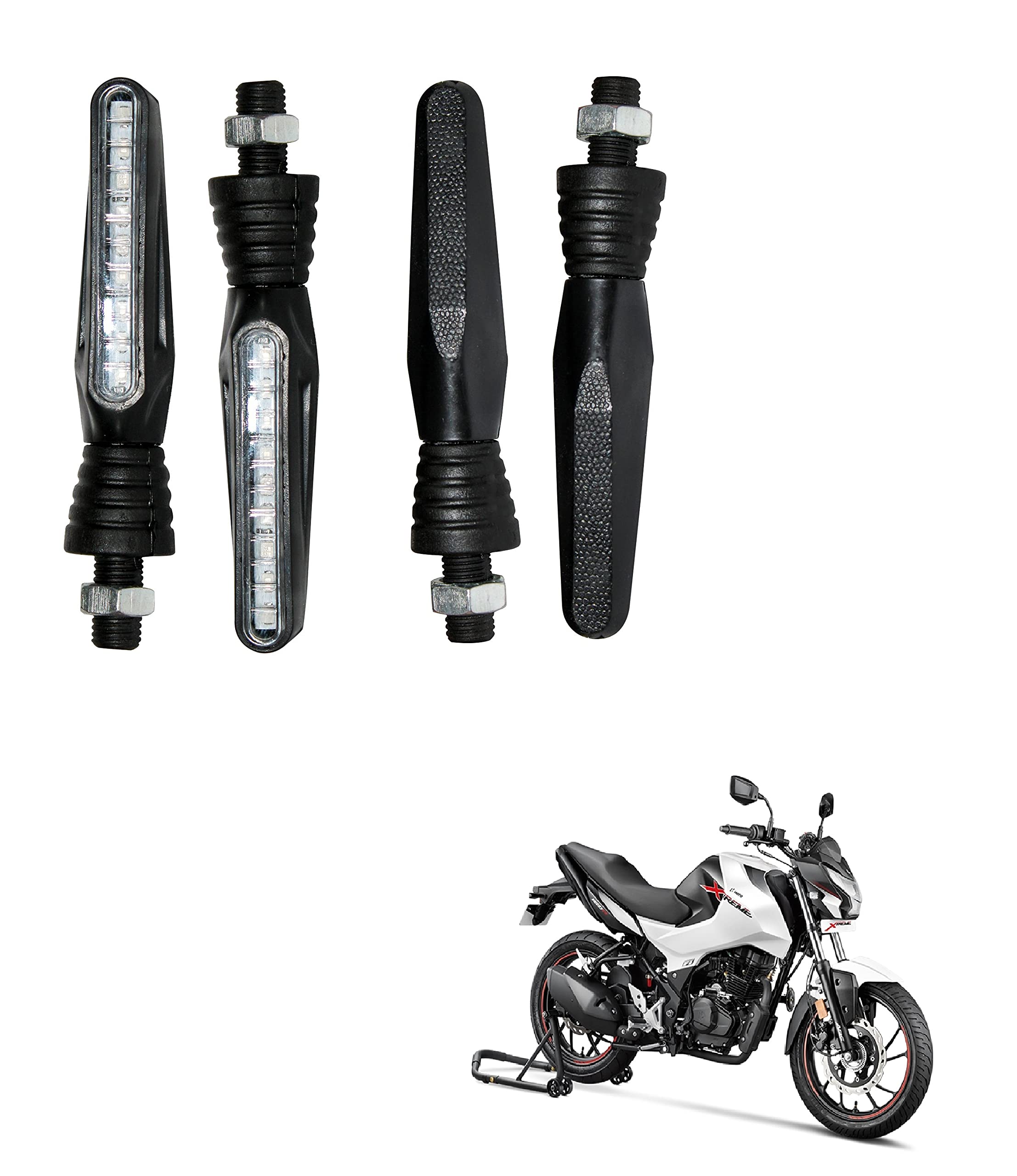 Miwings Pack of 4 Amber Bright SMD LED KTM Style Indicators For Hero Xtreme 160R (4.Pcs Amber Color Indicator)-image-3