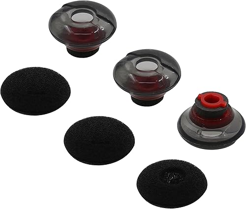 Miniatura 4 de ALXCD Eartips de gel para auriculares Voyager Legend, SML, 3 almohadillas de gel suave y 3 puntas de cubierta de espuma, apto para auriculares