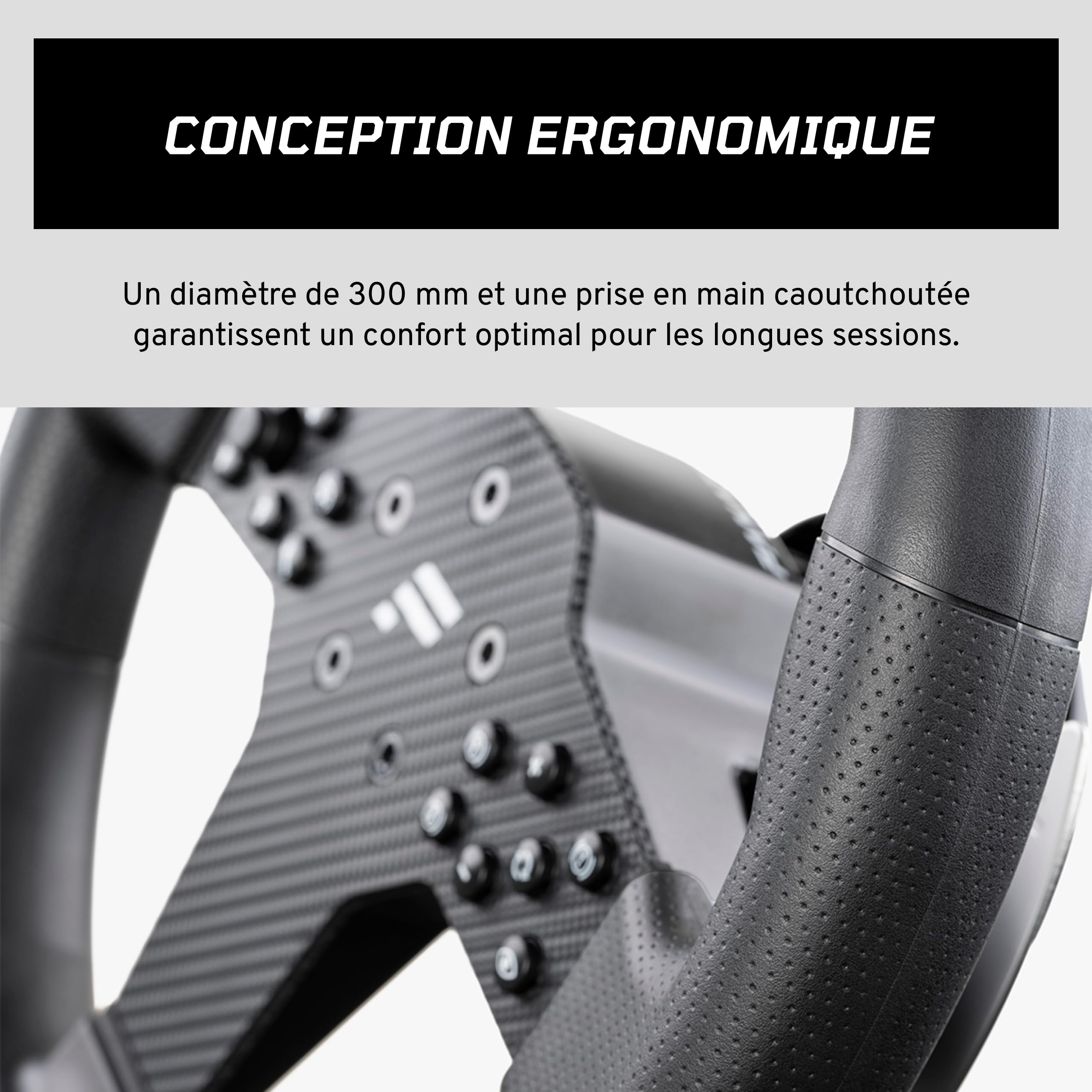 FANATEC Simulation de Course CSL Volant P1 V2 (QR2Lite) – PC | Jante Caoutchoutée, RevStripe, Afficheur LED, Palettes de Changement en Métal, QR2 Lite côté volant préinstallé