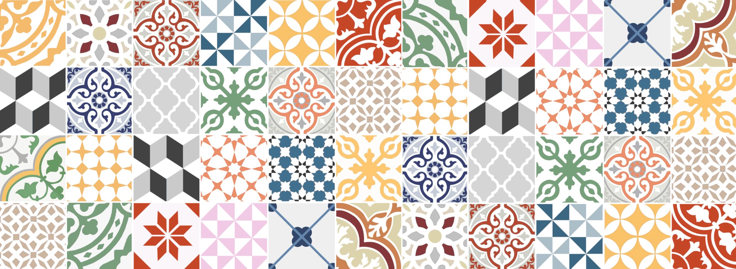 VINILIKO Design | Alfombra Vinílica Patio de Colores 66x150 cm - Antideslizante, Impermeable, Lavable - Varios Tamaños - Alfombra Vinilo Salón, Cocina