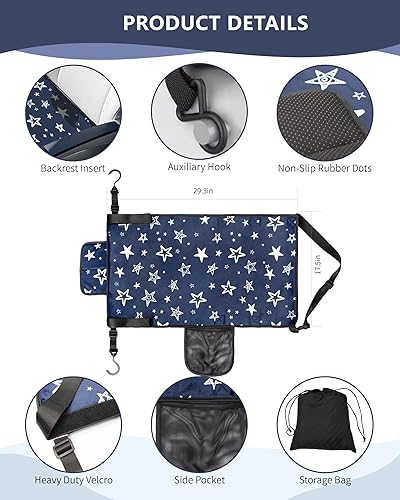 Miniatura 3 de Cama de avión para niños pequeños, extensor de asiento de avión suave para niños, hamaca portátil para vuelo de bebé con gancho de fijación e