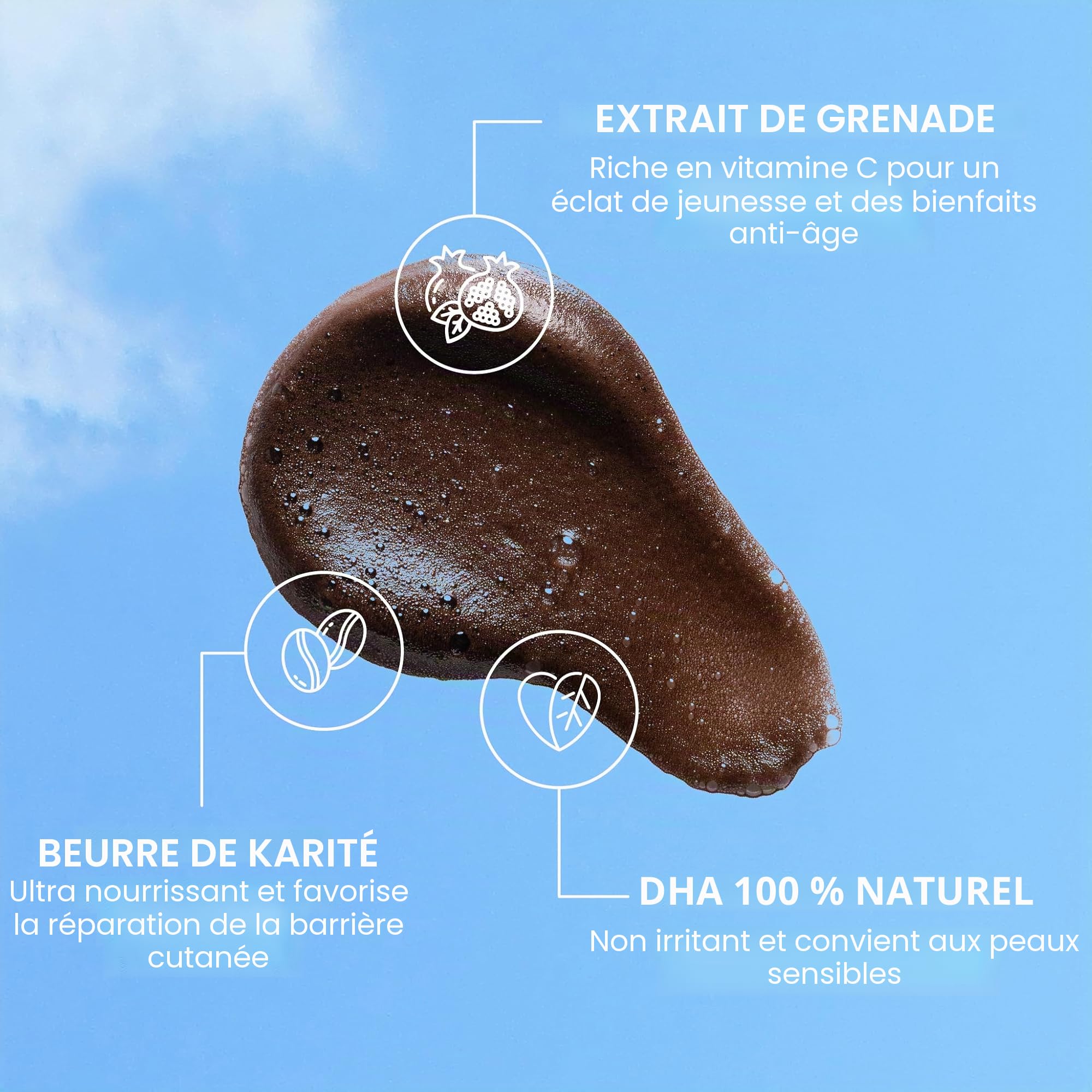 Bali Body Deep Violet Mousse autobronzante – Formule autobronzante à base de violette pour bronzage foncé, faux bronzage avec nuances d'olive – Hydratant, bronzant sans soleil pour peaux sensibles