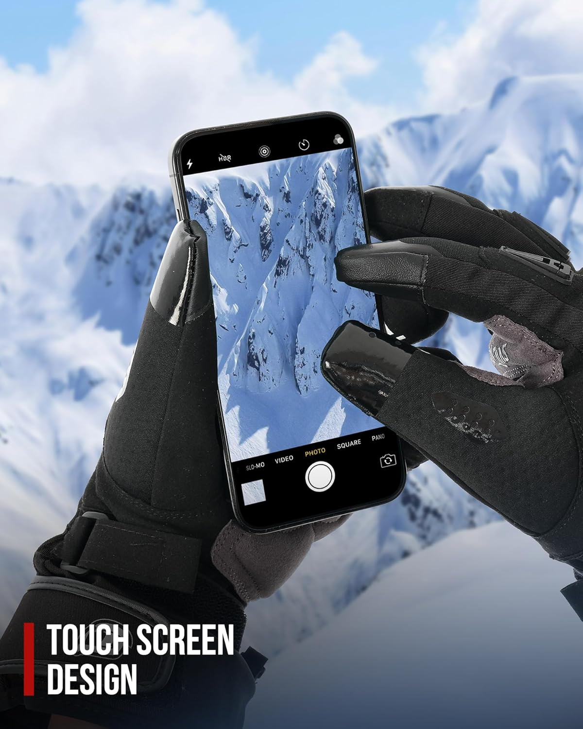 IRON JIA'S Winter Motorcycle Gloves - Cold Weather Waterproof & Windproof Warm Riding Gloves with Touchscreen for ATV, UTV, Snowmobile - Image 4