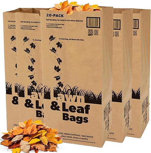 Miniatura 11 de Bolsas Duro 21089 2 bolsas para césped y hojas, 50 lb, 16 en largo x 12 en ancho x 35 en diámetro, papel, kraft, (Paquete de 5)