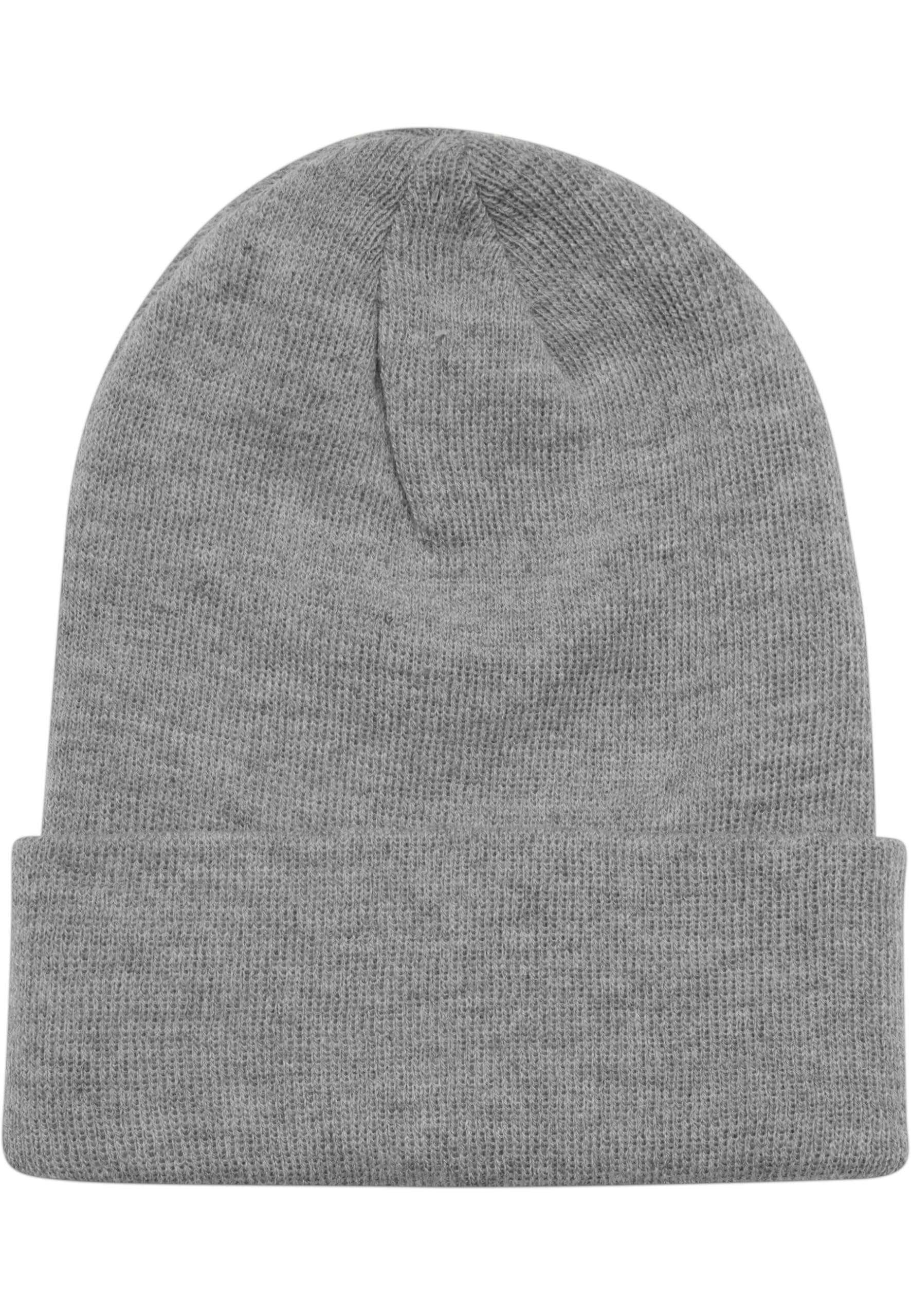 Urban Classics Uniseks Leatherpatch Long Beanie Czapka Zimowa, Szary