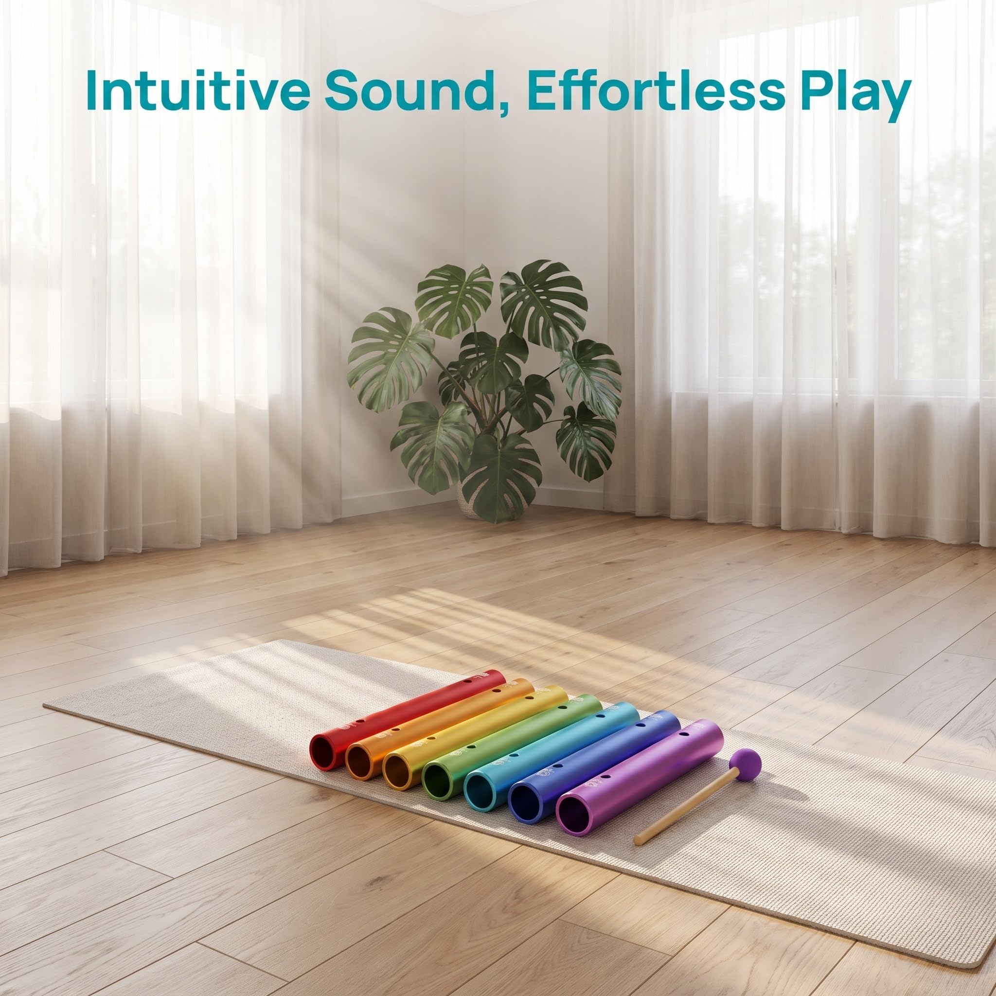 Wah-wah-röhrenset, 7 Wah-metallröhren, Regenbogenfrosch-soundröhre, 512 Hz/576 Hz/640 Hz/684 Hz/768 Hz/864 Hz/960 Hz, Instrument Für Heilung, Meditation, Zur Musikbegleitung