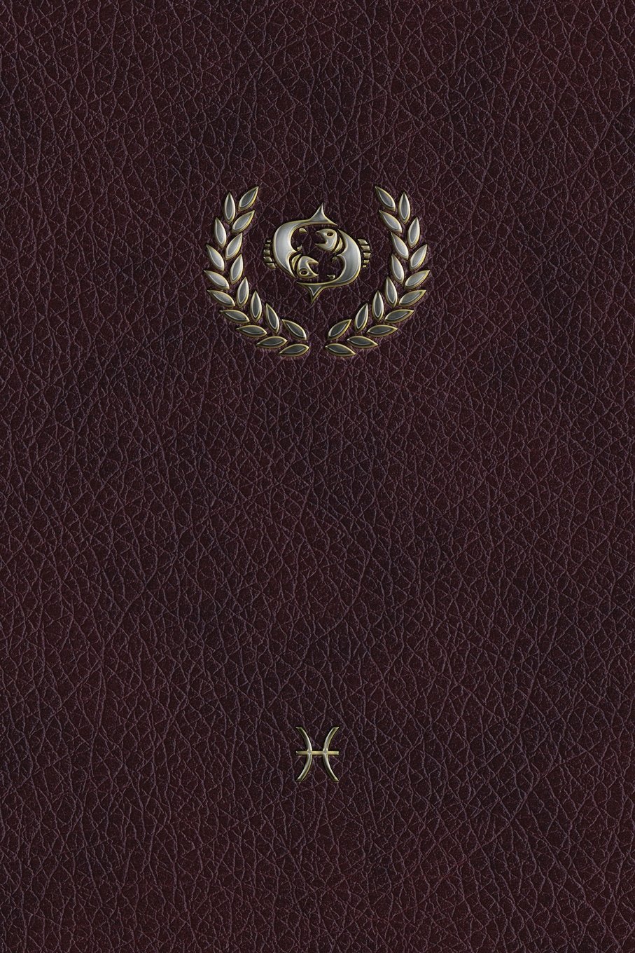 Monogram Pisces Notebook: Blank Diary Journal Log Notebook (Monogram Maroon 150 Lined)