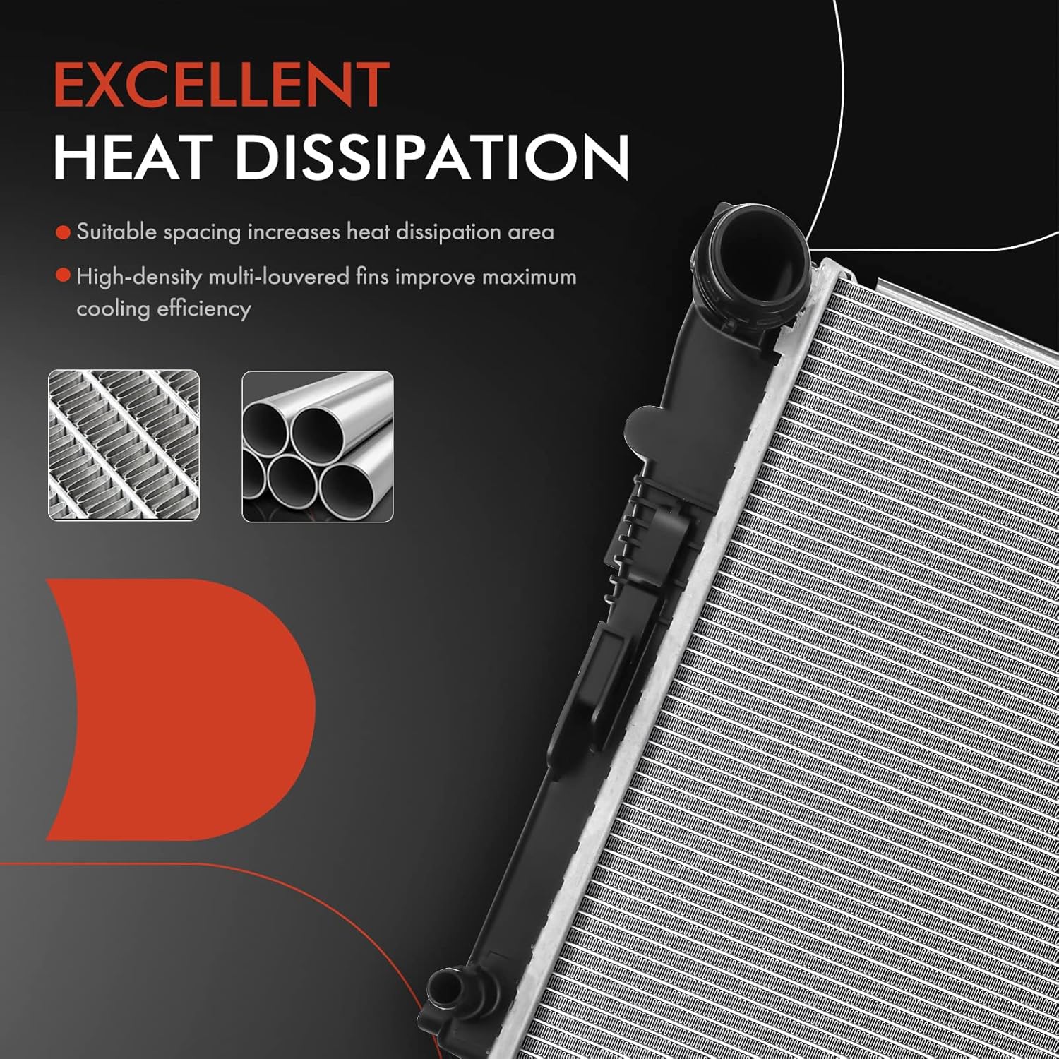 A-Premium Engine Coolant Radiator Assembly Compatible with BMW 228i 320i 328i 335i 428i 435i M235i xDrive 2.0L 3.0L, Automatic Transmission Only, Replace# 17117618807