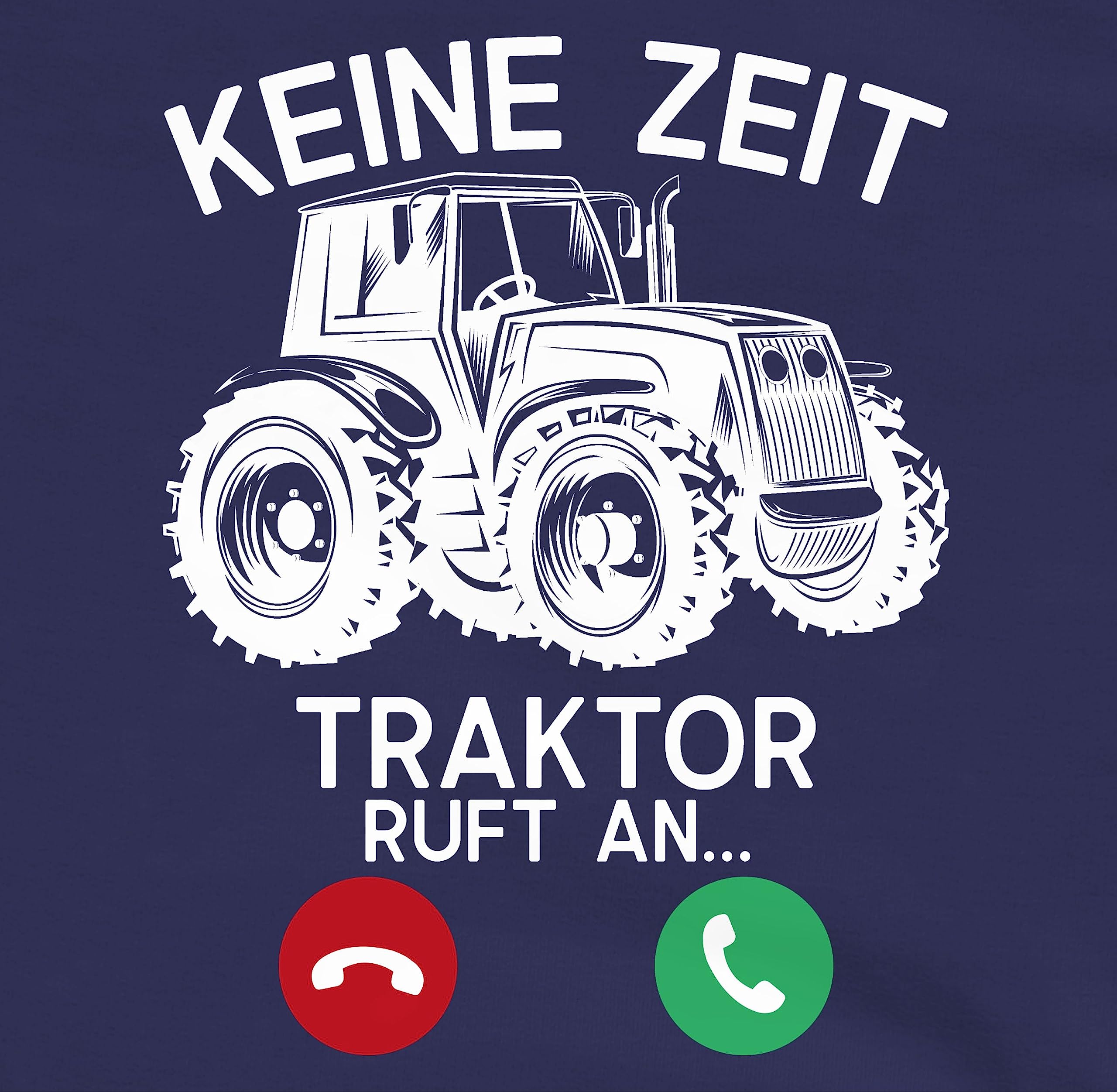 Shirtracer - Hoodie Herren Pullover Männer - Fahrzeuge - Keine Zeit - Traktor Ruft an - weiß