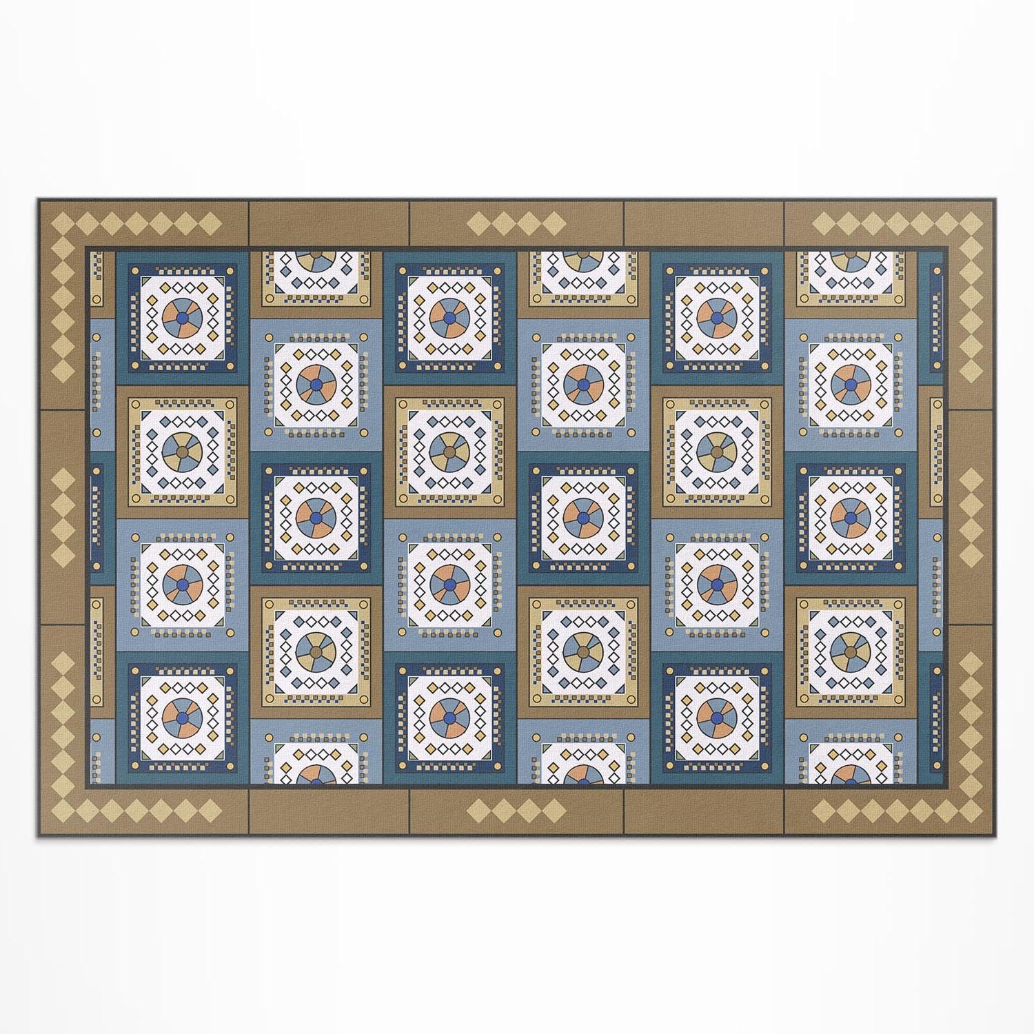 Tapis d'extérieur 120x180 cm imperméable pour porche jardin terrasse et balcon