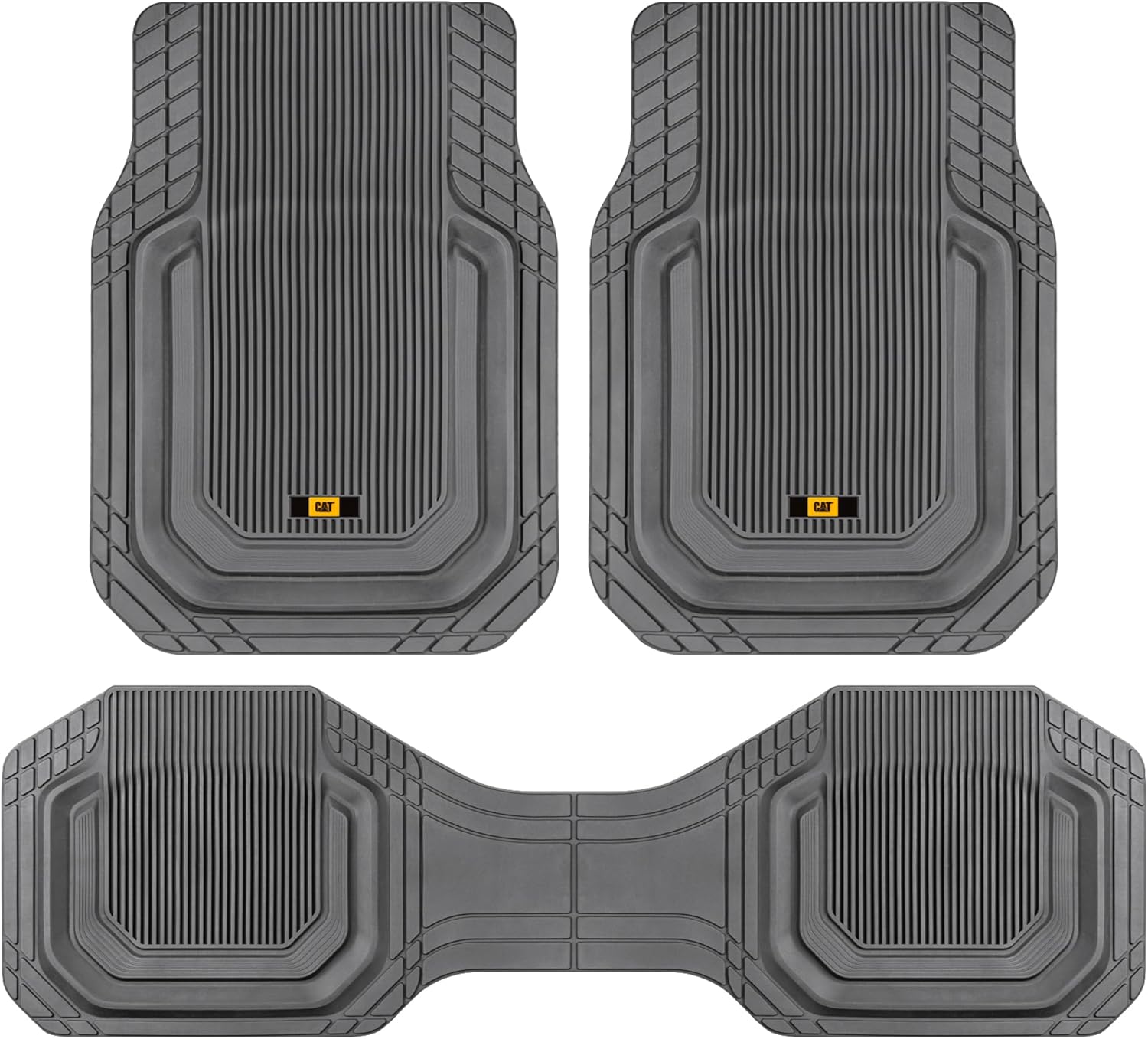 Cat® ToughLiner™ Car Floor Mats - Heavy Duty Trim to Fit Floor Mats for Trucks - Car Mats & SUV Floor Liners for Car - All-Weather Truck Accessories & Odorless Rubber Automotive Floor Mats - Beige