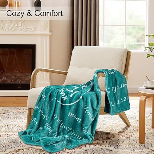 Miniatura 6 de BESTSWEETIE Manta de regalos para mamá, manta para el día de la madre de hija, hijo, mamá, regalos para mujeres, manta mullida para mamá, esposa,