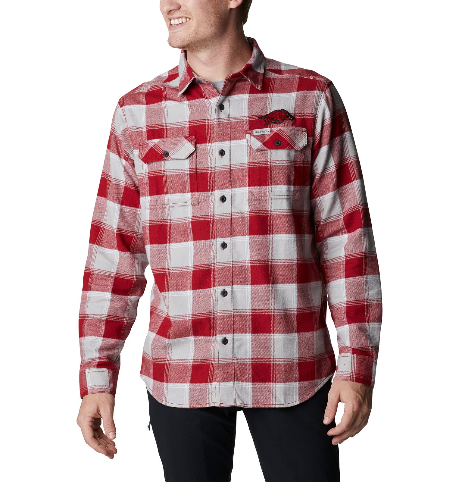 Chemise Columbia En Flanelle à Carreaux – Homme – Taille XL – Manches Longues – Gris