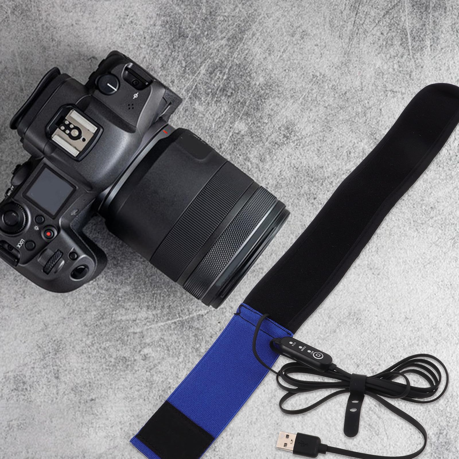 Chauffe-Objectif USB Portable pour Appareil Photo et Télescope avec Protection la Condensation, Tissu et Plastique, Réglage 3 Niveaux pour Photographie en Extérieur et Astronomie