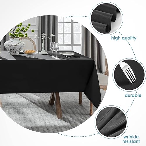 Miniatura 3 de VidaFete Mantel de 60 x 102 pulgadas, paquete de 10 manteles rectangulares de poliéster, resistentes a las manchas y a las arrugas, para cocina,